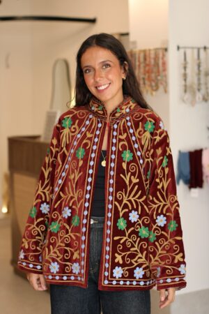 Chaqueta india terciopelo bordada
